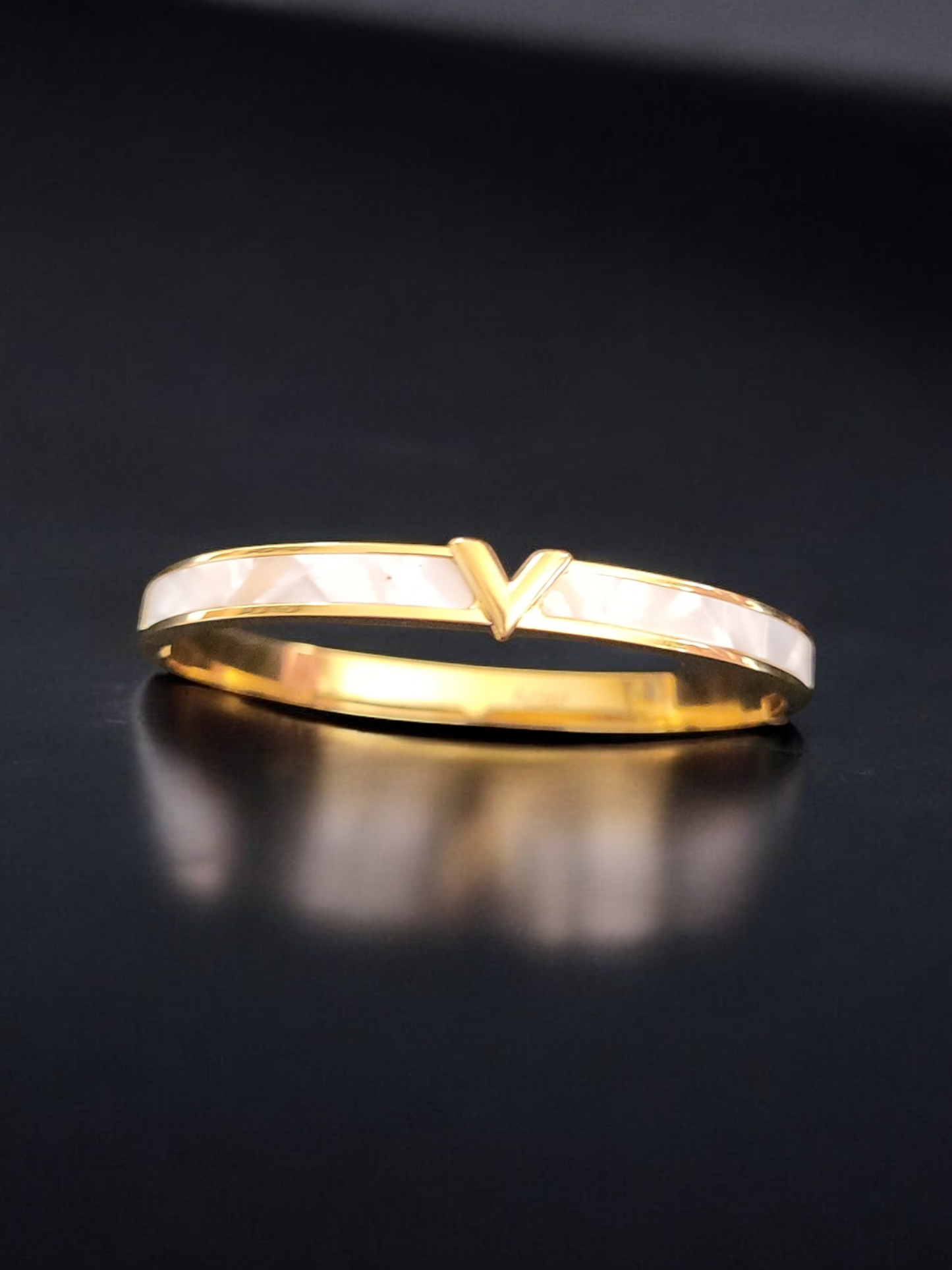 Bracelet V marbré